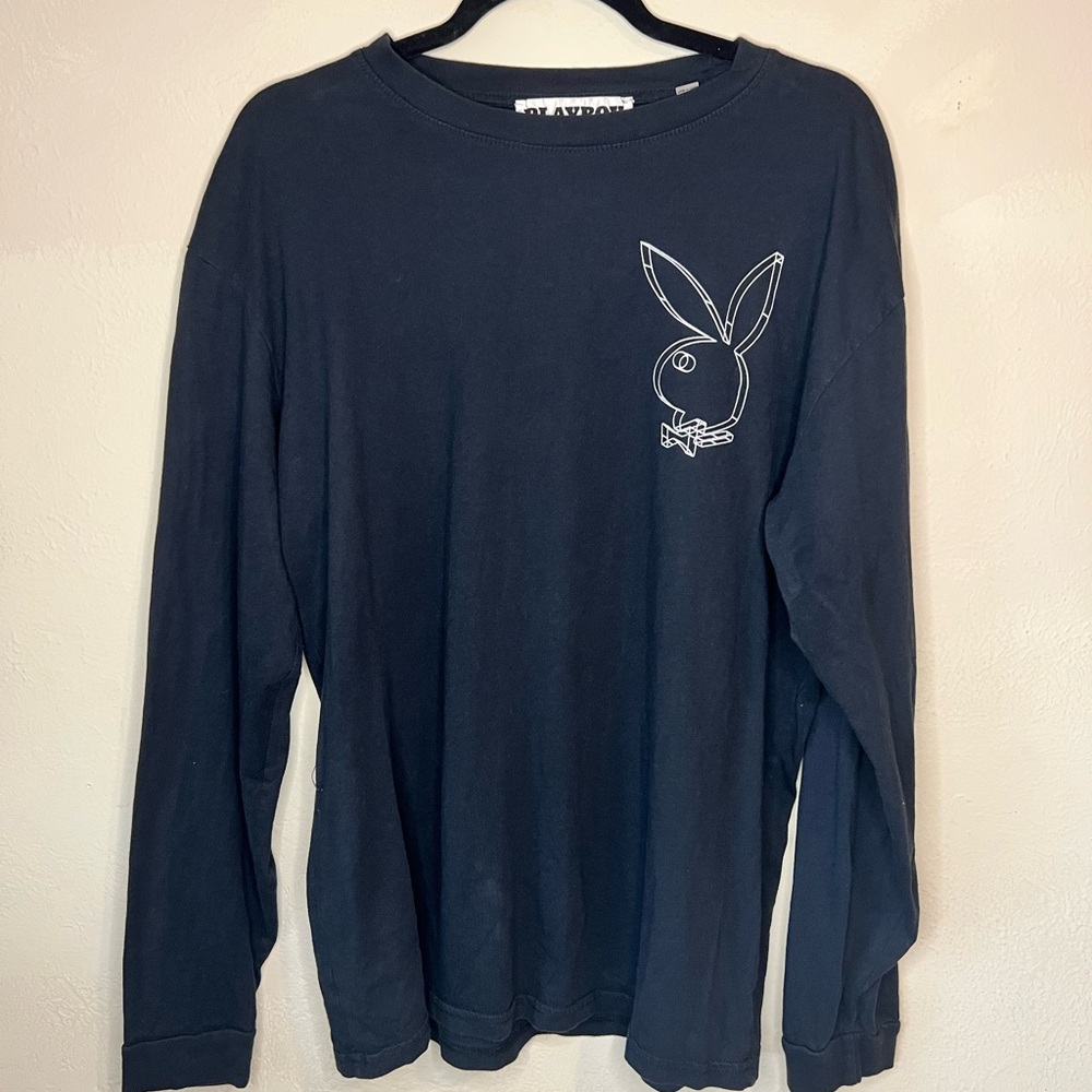 PLAYBOY Navy Blue Long Sleeve with Bunny Emblem